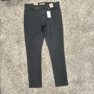 Levi’s Shaping Skinny Mid Rise Dark Gray Jeans NWT